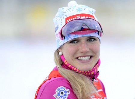Usměvavá blondýnka je zpátky! Gabriela Soukalová vyhrála závod světového poháru.
